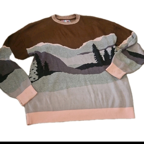 Urban Outfitters Unisex Landscape Crewneck Sweater L - Picture 3 of 9